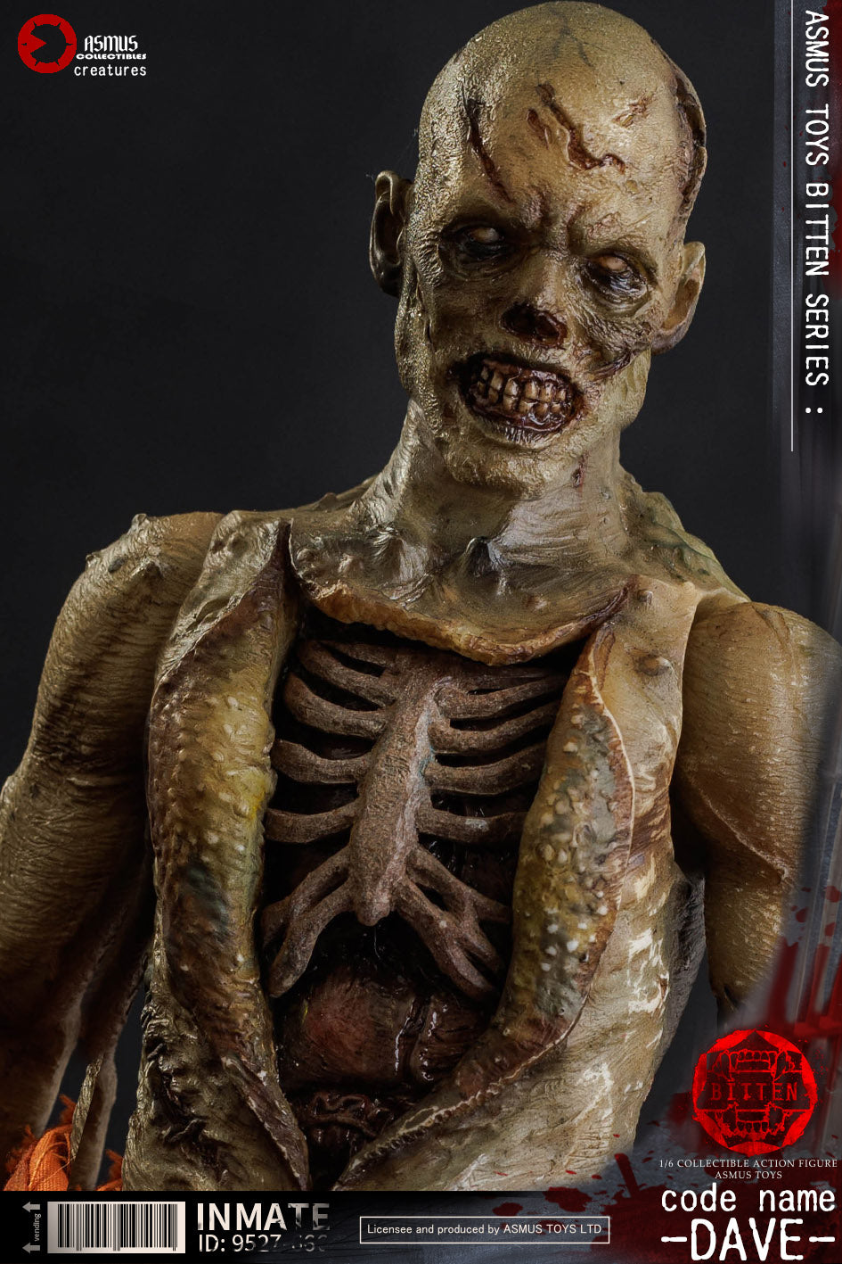 Asmus Toys Prisoner Dave 1/6 アクションフィギュア Asmus Toys BITTEN : DAVE 1/6 FIGURE BIT004A Prisoner Zombie