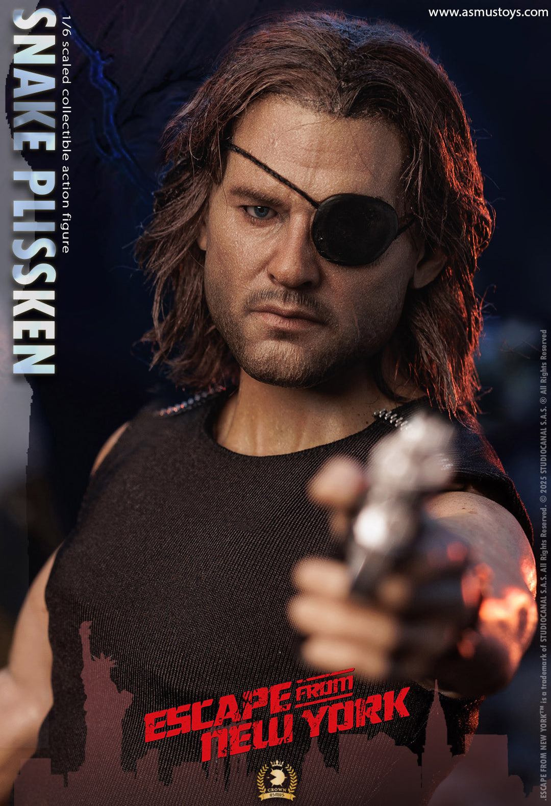 ASMUS TOYS 1/6 スネーク・プリスキン 通常版 CRW004AS Snake Plissken SCULPTED HAIR VERSION – Asmus Collectibles